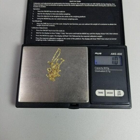 Vintage Sterling Silver Gold Wash Thin Chain Necklace, 18 Inches Long, 925 Italy - Picture 5 of 8